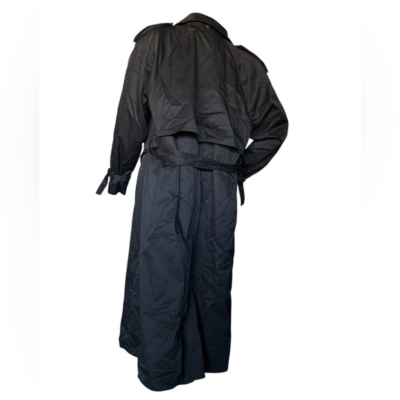 Saxton Hall Longline Full Length Black TrenchCoat Corpcore Fairy GrungeY2K Sz 18 - Picture 6 of 11
